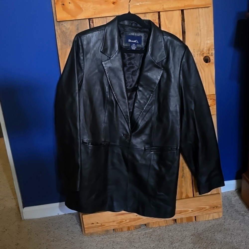 Black 100% leather jacker
